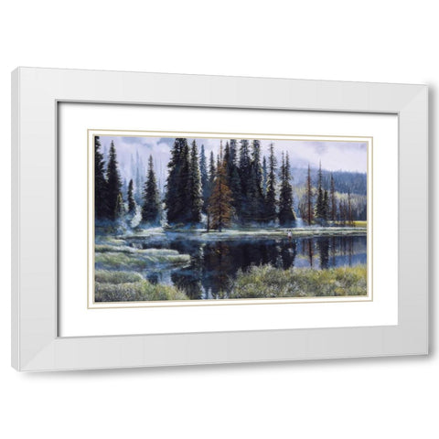 Heaven on Earth White Modern Wood Framed Art Print with Double Matting by Kiss, Andrew