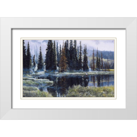 Heaven on Earth White Modern Wood Framed Art Print with Double Matting by Kiss, Andrew