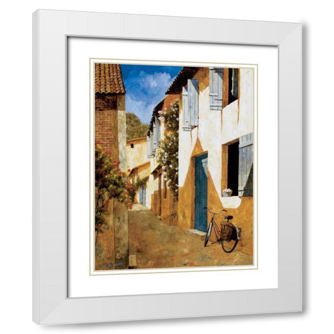 The Visit White Modern Wood Framed Art Print with Double Matting by Archambault, Gilles