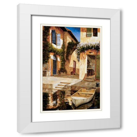Lunchtime White Modern Wood Framed Art Print with Double Matting by Archambault, Gilles
