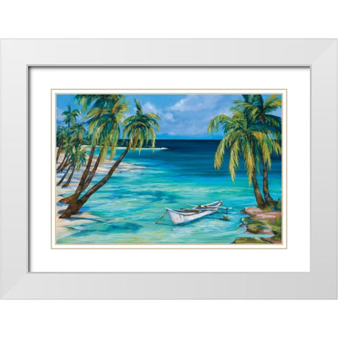 All For You White Modern Wood Framed Art Print with Double Matting by Ridenour, Dana