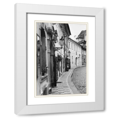 Beautiful Prague Czech Republic White Modern Wood Framed Art Print with Double Matting by Schick, Cyndi