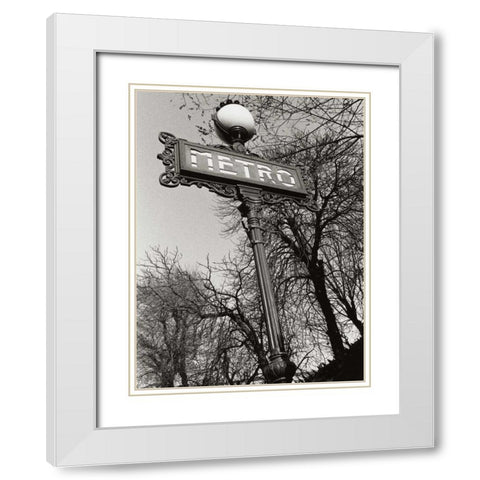 Metro White Modern Wood Framed Art Print with Double Matting by Davidson, Clay