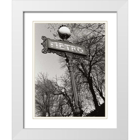 Metro White Modern Wood Framed Art Print with Double Matting by Davidson, Clay