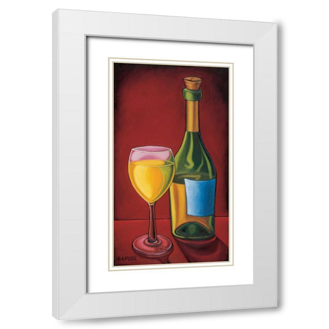 White Wine White Modern Wood Framed Art Print with Double Matting by Rafuse, Will