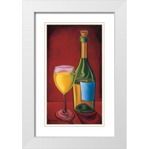 White Wine White Modern Wood Framed Art Print with Double Matting by Rafuse, Will