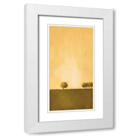 Cluster of Trees II White Modern Wood Framed Art Print with Double Matting by Venter, Tandi
