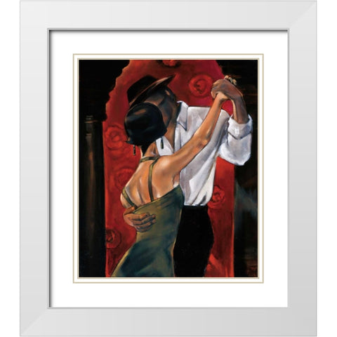 Spanish Heat White Modern Wood Framed Art Print with Double Matting by Biddle, Trish