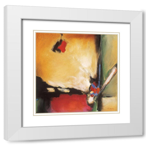 Apollo White Modern Wood Framed Art Print with Double Matting by Li-Leger, Noah