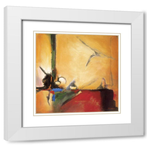 Winged Victory White Modern Wood Framed Art Print with Double Matting by Li-Leger, Noah