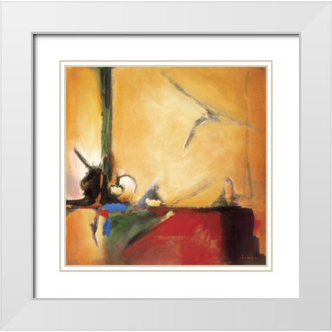 Winged Victory White Modern Wood Framed Art Print with Double Matting by Li-Leger, Noah
