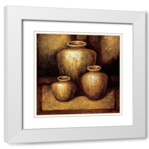 Remnants of the Ages White Modern Wood Framed Art Print with Double Matting by Burdy, Zenon