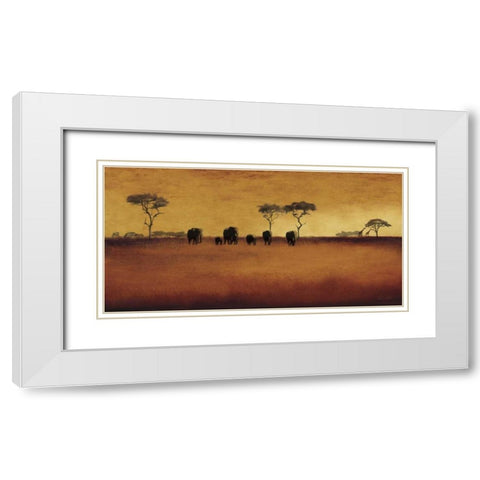 Serengeti II White Modern Wood Framed Art Print with Double Matting by Venter, Tandi