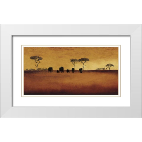 Serengeti II White Modern Wood Framed Art Print with Double Matting by Venter, Tandi