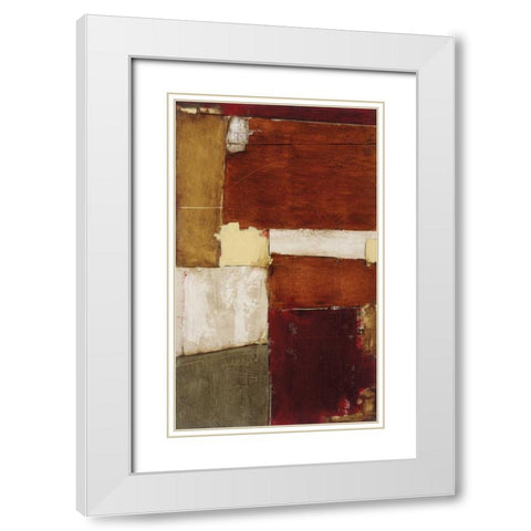 Linear Conversations II White Modern Wood Framed Art Print with Double Matting by Johnson, Marc