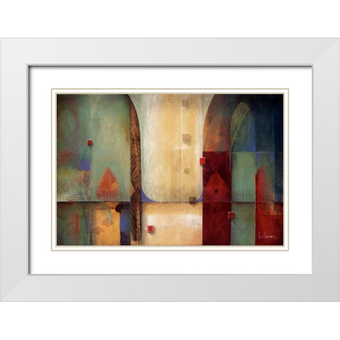 Orchestration White Modern Wood Framed Art Print with Double Matting by Li-Leger, Don