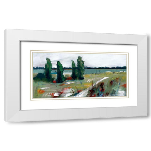 Seasons Of Change I White Modern Wood Framed Art Print with Double Matting by Fitzsimmons, A.