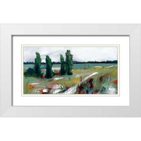 Seasons Of Change I White Modern Wood Framed Art Print with Double Matting by Fitzsimmons, A.