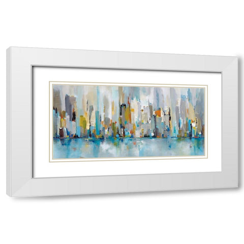 City Beat White Modern Wood Framed Art Print with Double Matting by Jackson, Victoria