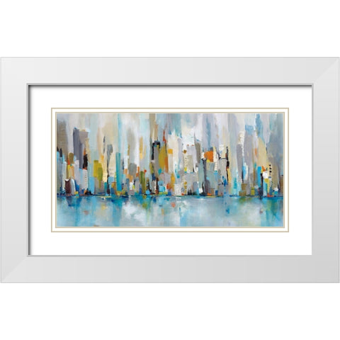 City Beat White Modern Wood Framed Art Print with Double Matting by Jackson, Victoria