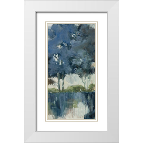 Highland View II White Modern Wood Framed Art Print with Double Matting by Barnes, Natasha