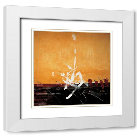 Morning Hopes White Modern Wood Framed Art Print with Double Matting by Amat, Antoni
