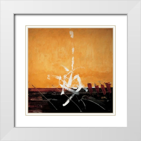 Morning Hopes White Modern Wood Framed Art Print with Double Matting by Amat, Antoni