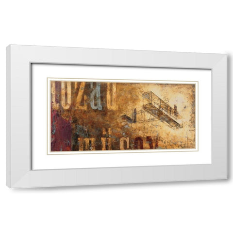 Destinos White Modern Wood Framed Art Print with Double Matting by Aliaga, Carme