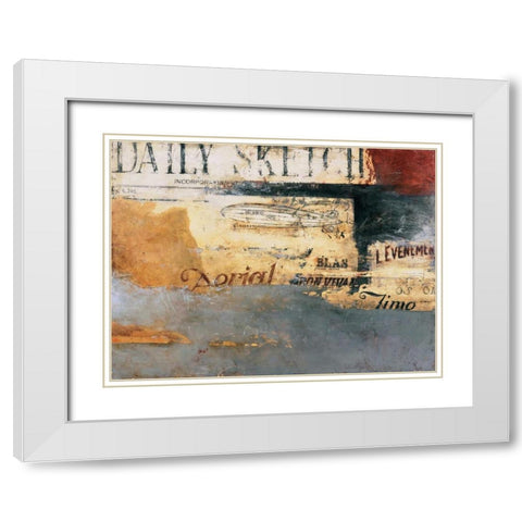 Zeppelin White Modern Wood Framed Art Print with Double Matting by Aliaga, Carme