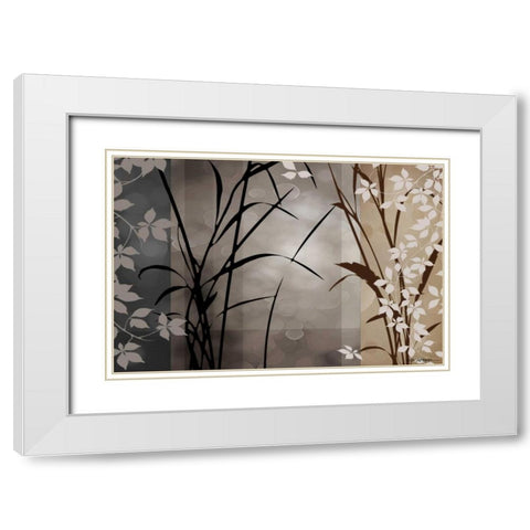 Silver Whispers II White Modern Wood Framed Art Print with Double Matting by Aparicio, Edward