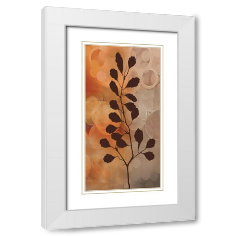 Flora I White Modern Wood Framed Art Print with Double Matting by Aparicio, Edward