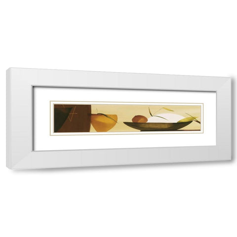 Sencillez Oriental I White Modern Wood Framed Art Print with Double Matting by Abellan, Lola