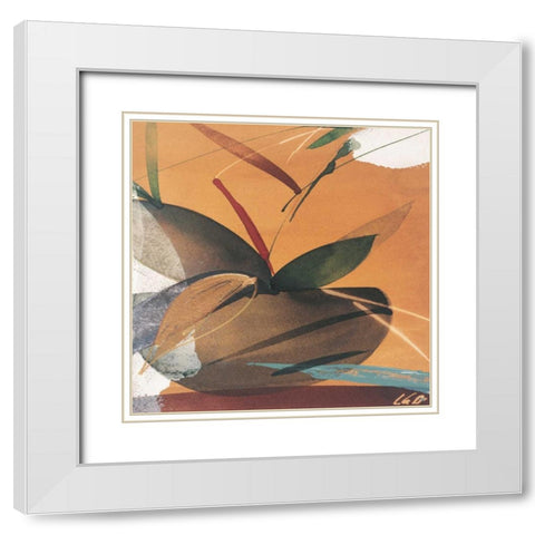 Summertime II White Modern Wood Framed Art Print with Double Matting by Abellan, Lola