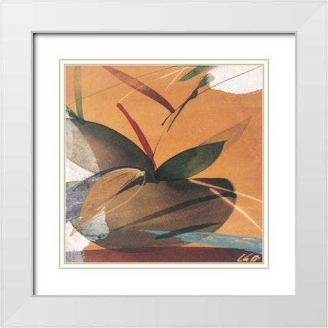Summertime II White Modern Wood Framed Art Print with Double Matting by Abellan, Lola