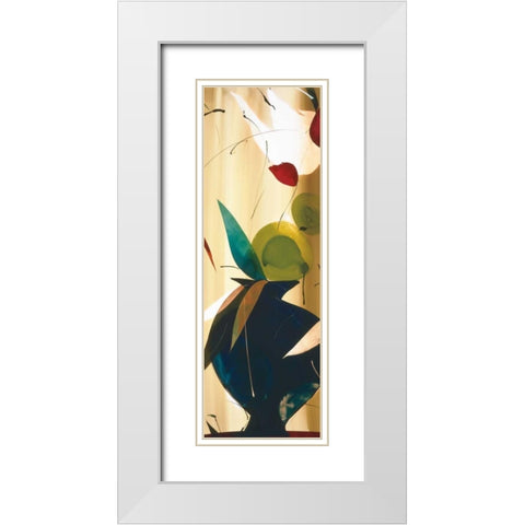 Exotico Oooh II White Modern Wood Framed Art Print with Double Matting by Abellan, Lola