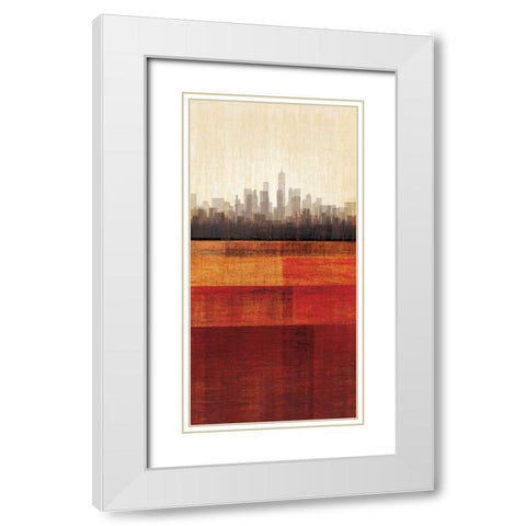 Metropolitan Jewel-Box - Ruby White Modern Wood Framed Art Print with Double Matting by Amori