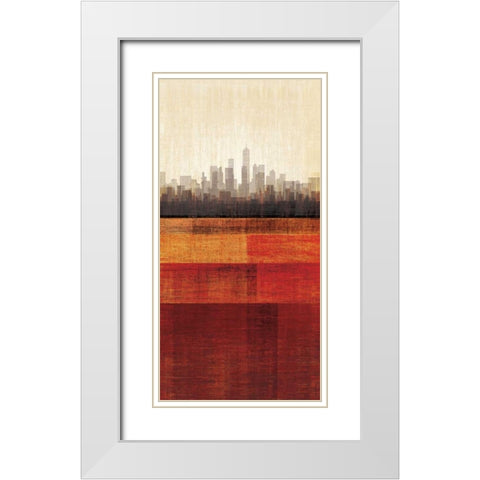 Metropolitan Jewel-Box - Ruby White Modern Wood Framed Art Print with Double Matting by Amori