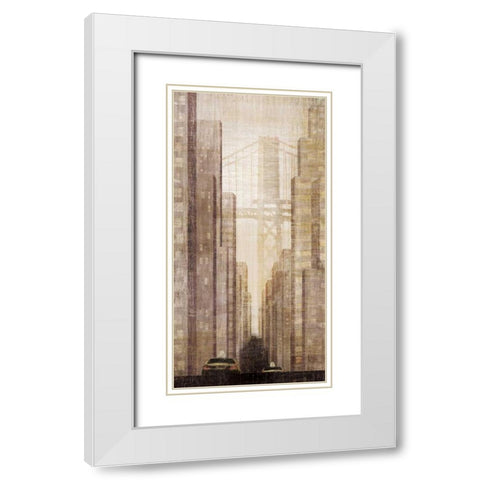 Departures White Modern Wood Framed Art Print with Double Matting by Amori
