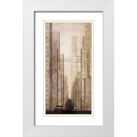 Departures White Modern Wood Framed Art Print with Double Matting by Amori