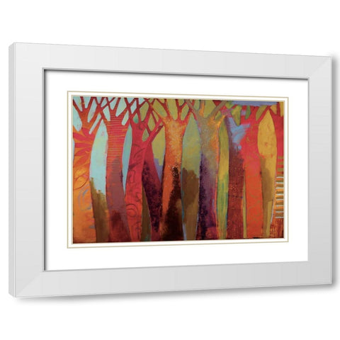 Enchanted City White Modern Wood Framed Art Print with Double Matting by Bredvik, Brenda K.