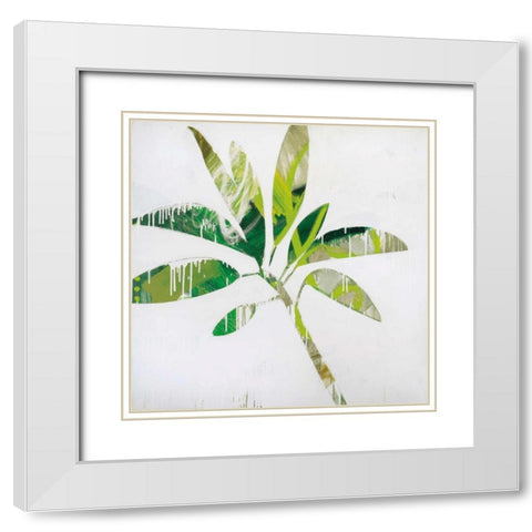 Tropical Landscape IV White Modern Wood Framed Art Print with Double Matting by Bredvik, Brenda K.