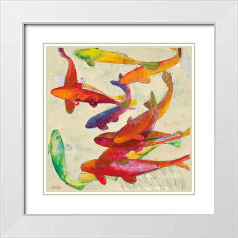 Tangled  White Modern Wood Framed Art Print with Double Matting by Bredvik, Brenda K.