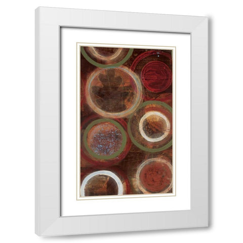 Natures Spheres I White Modern Wood Framed Art Print with Double Matting by Bernsen, Leslie