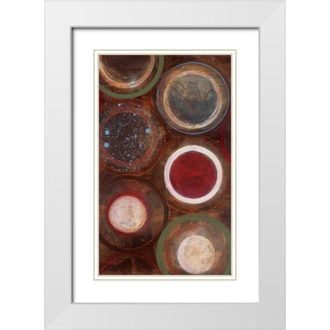 Natures Spheres II White Modern Wood Framed Art Print with Double Matting by Bernsen, Leslie