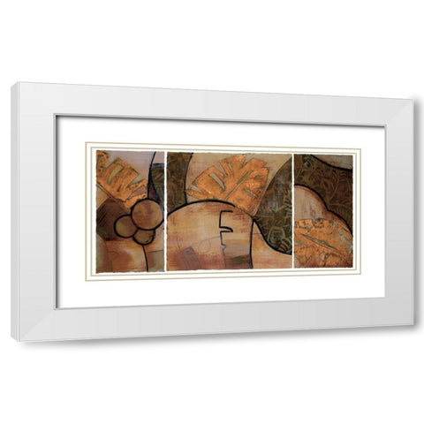 Tropical Journey I White Modern Wood Framed Art Print with Double Matting by Bernsen, Leslie