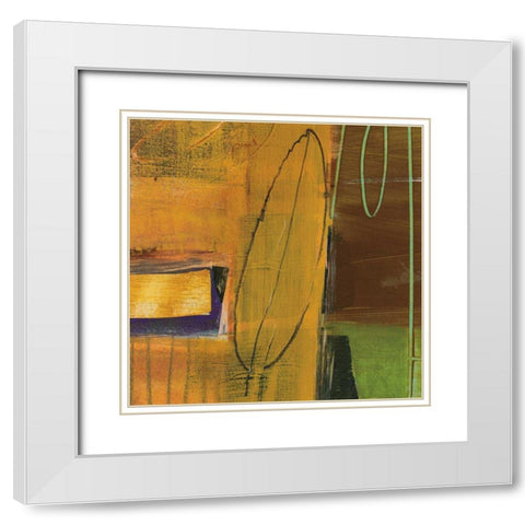 Still Leaf White Modern Wood Framed Art Print with Double Matting by Bernsen, Leslie