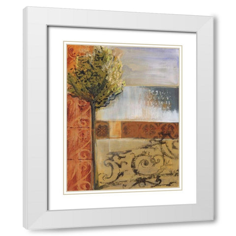 Beyond the Gate White Modern Wood Framed Art Print with Double Matting by Bernsen, Leslie