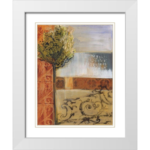 Beyond the Gate White Modern Wood Framed Art Print with Double Matting by Bernsen, Leslie