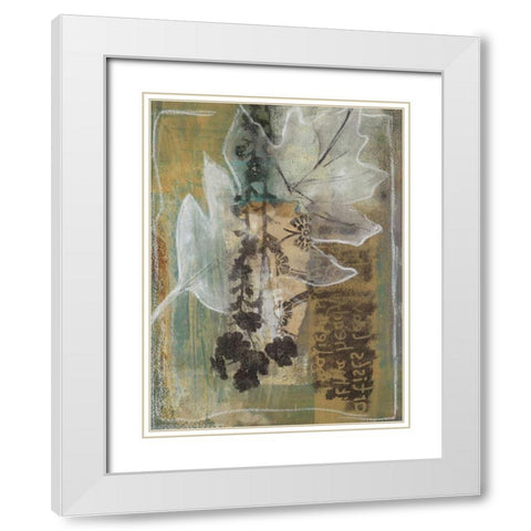 Leaf Luminescence I White Modern Wood Framed Art Print with Double Matting by Bernsen, Leslie