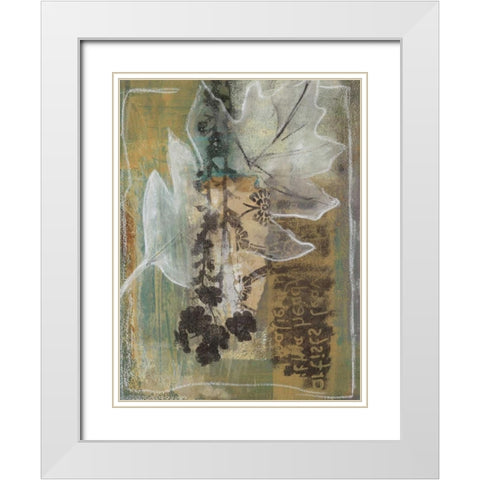 Leaf Luminescence I White Modern Wood Framed Art Print with Double Matting by Bernsen, Leslie